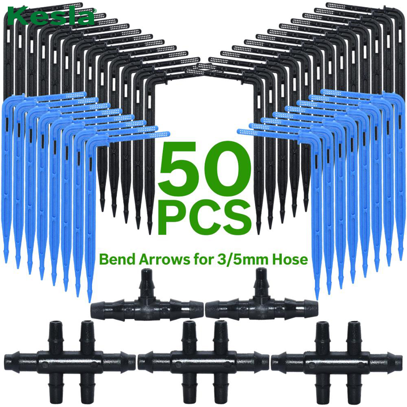 Irrigation Drip Tape - Greenhouse Garden 50PCS Bend Drip Arrow