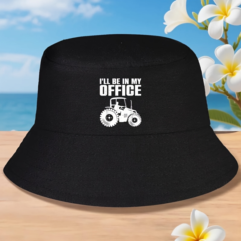 Agriculture Farming Hats - 2026 Men' Tractor-Themed Bucket Hat Suitable