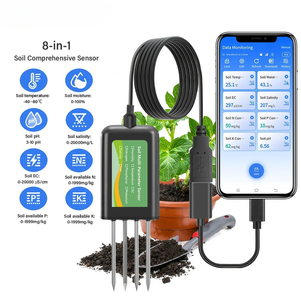 Precision Farming Smart Agriculture - Soil Sensor 8 in 1 for