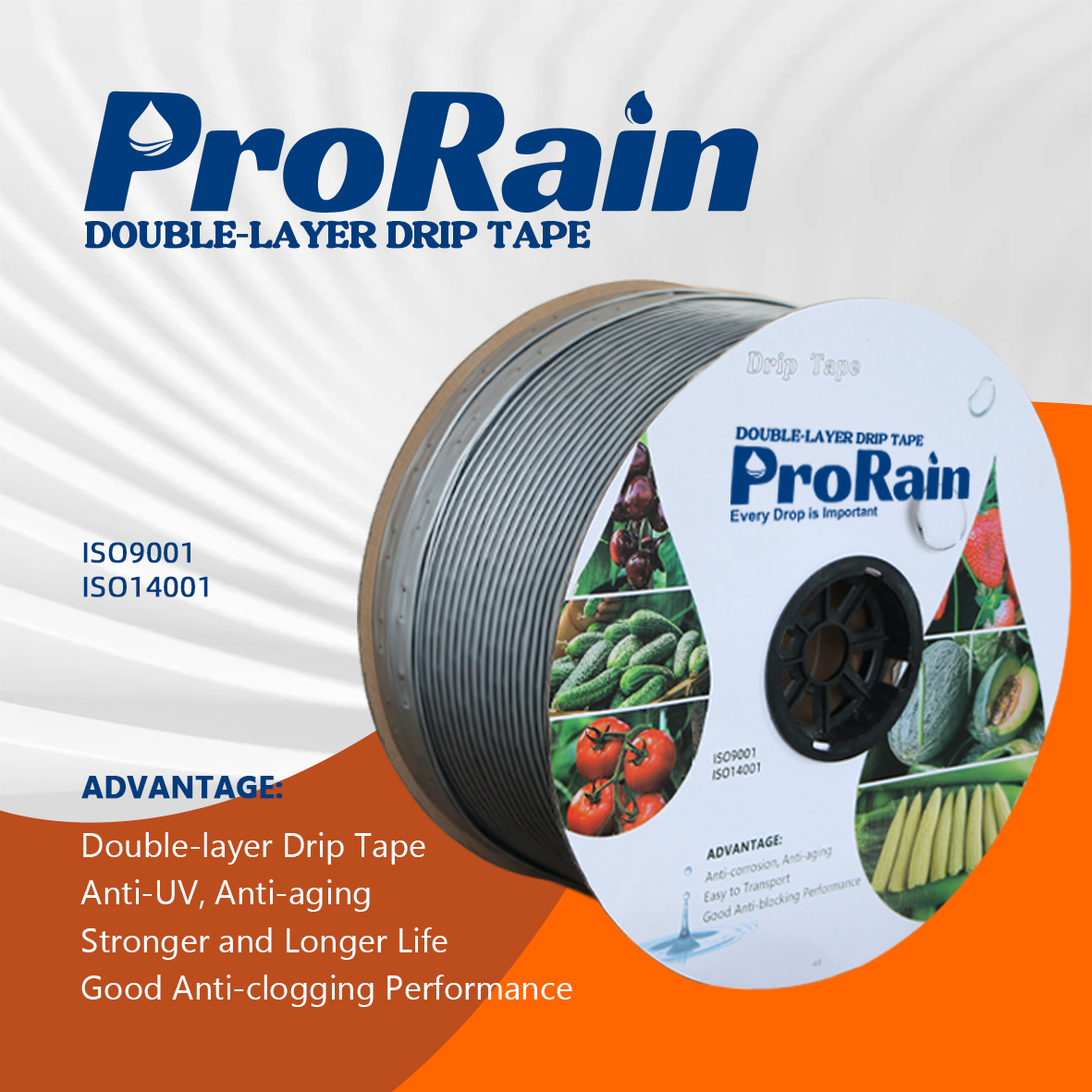 Flat Emitter Drip Tape Silver  – Irrigation Drip Tape Bewertung und Preis